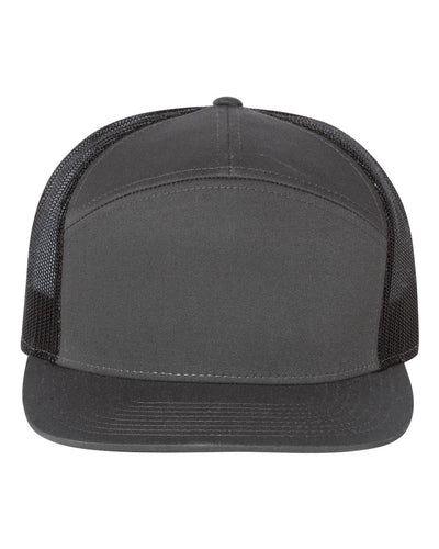 Richardson Seven-Panel Trucker Cap - 168 - Charcoal/ Black