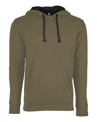 Next Level Unisex Laguna Hoodie Sweatshirt - 9301 - Military Green/ Black