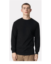 American Apparel Unisex Heavyweight Cotton Long Sleeve Tee - 1304 - Black