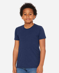 BELLA + CANVAS Youth Triblend Tee - 3413Y - Solid Navy Triblend