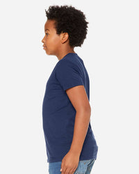 BELLA + CANVAS Youth Triblend Tee - 3413Y - Solid Navy Triblend