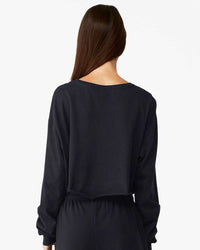 BELLA + CANVAS Women's FWD Fashion Crop Long Sleeve Tee - 6501 - Black