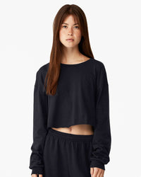 BELLA + CANVAS Women's FWD Fashion Crop Long Sleeve Tee - 6501 - Black
