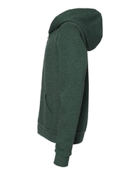 BELLA + CANVAS Youth Sponge Fleece Full-Zip Hoodie Sweatshirt - 3739Y - Heather Forest