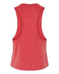 BELLA + CANVAS Women's Racerback Crop Tank - 6682 - Heather Red
