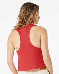 BELLA + CANVAS Women's Racerback Crop Tank - 6682 - Heather Red