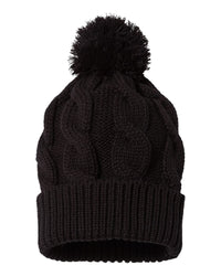 Richardson Chunk Twist Cuffed Beanie - 141R - Black