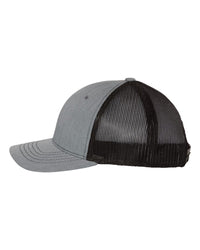 Richardson Youth Trucker Snapback Cap - 112Y - Heather Grey/ Black
