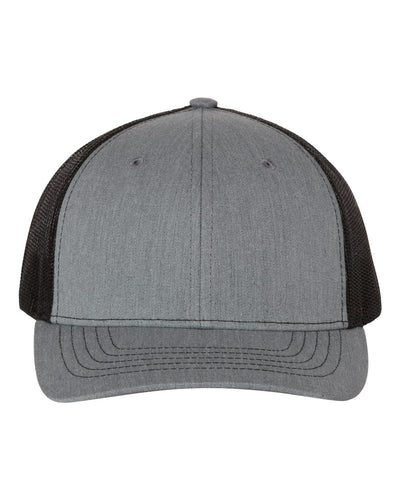 Richardson Youth Trucker Snapback Cap - 112Y - Heather Grey/ Black
