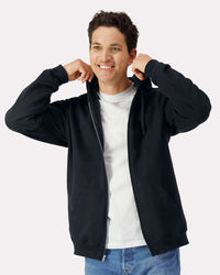 Gildan Unisex Softstyle® Full-Zip Hooded Sweatshirt - SF600 - Black
