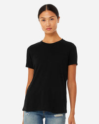 BELLA + CANVAS Women’s Relaxed Fit Triblend Tee - 6413 - Solid Black Triblend
