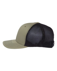 Richardson 112+ R-Flex Adjustable Trucker Cap - 112PL - Loden Green/ Black
