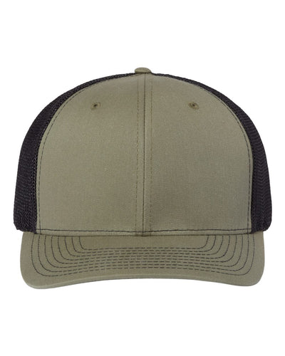 Richardson 112+ R-Flex Adjustable Trucker Cap - 112PL - Loden Green/ Black