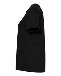 BELLA + CANVAS Women’s Relaxed Fit Heather CVC Tee - 6400CVC - Solid Black Blend