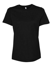 BELLA + CANVAS Women’s Relaxed Fit Heather CVC Tee - 6400CVC - Solid Black Blend