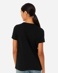 BELLA + CANVAS Women’s Relaxed Fit Heather CVC Tee - 6400CVC - Solid Black Blend