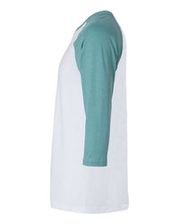 American Apparel Unisex CVC Three-Quarter Sleeve Tee - 2003CVC - White/Heather Arctic