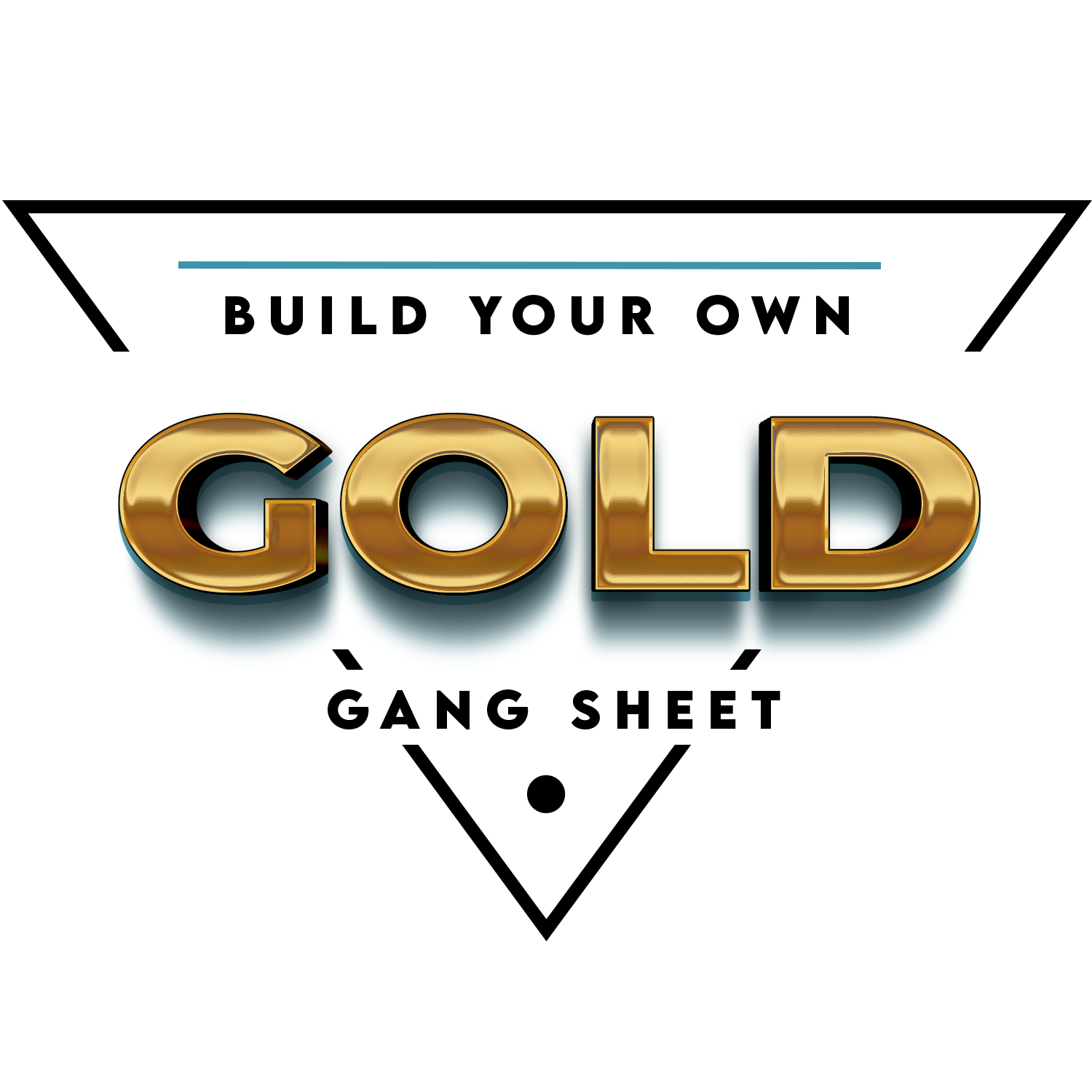 Premium Metallic Gold DTF Transfers