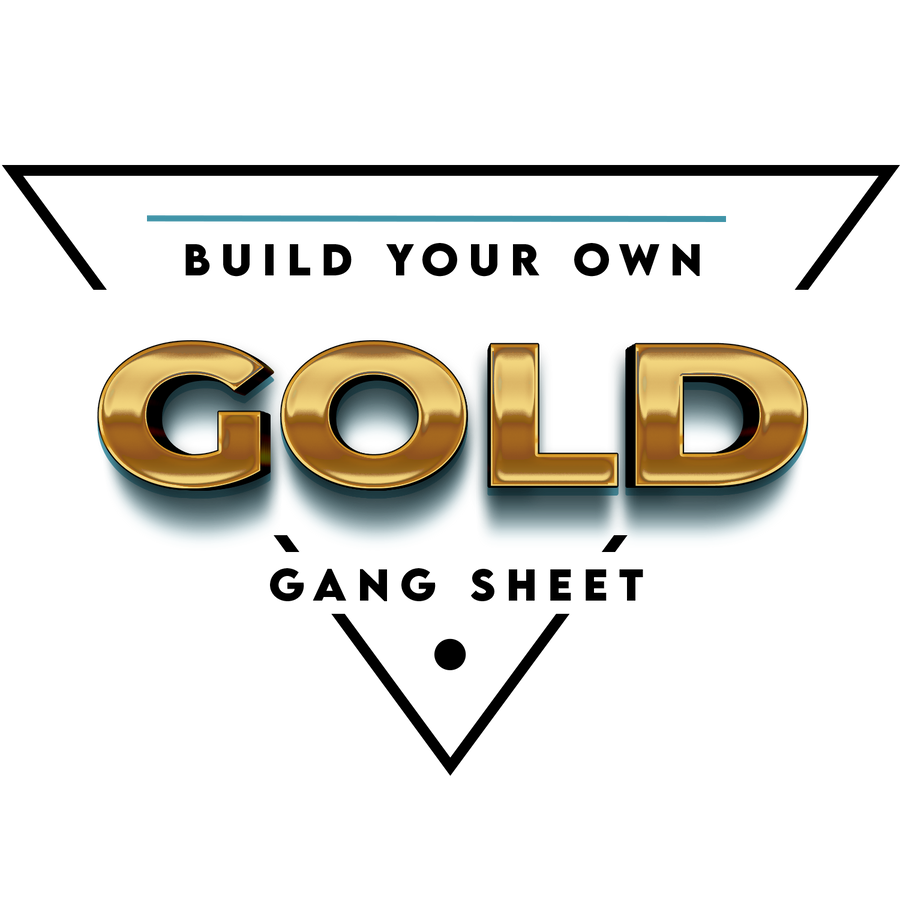 Premium Metallic Gold DTF Transfers