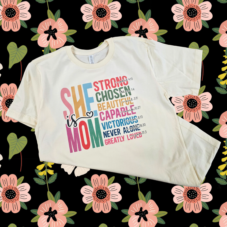 Limited Edition "She is Mom" Tee – Natural Color