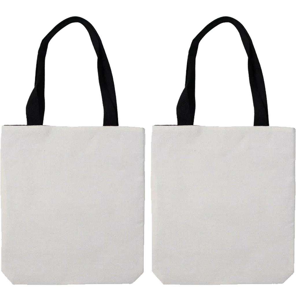 Craft Express 2 Pack Linen Sublimation Tote Bags – 15"x16" with White Panel