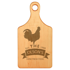 Sublimatable or Laser Paddle Shaped Wood Cutting Board