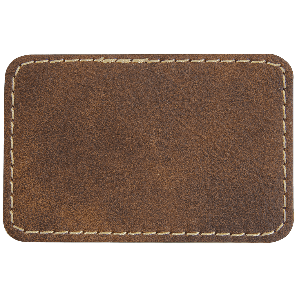Adhesive Rectangle Leatherette Patches