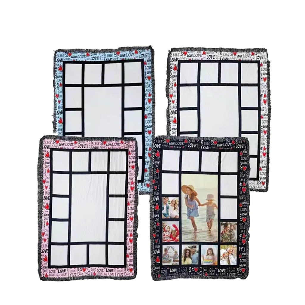 Sublimation blanket 15 panel with Hearts and Love