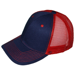 BLANK TRUCKER HATS - STRUCTURED MESH BK CAPS (COMPARE TO RICHARDSON TRUCKER HATS 112)