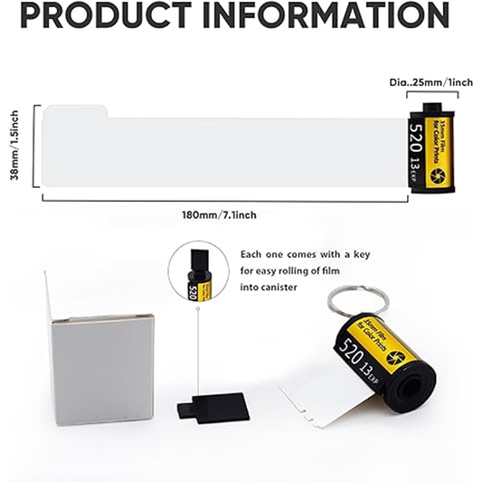 Sublimation Memory Film Roll Keychain