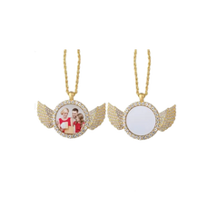Sublimation Angel Wing Shape Necklace