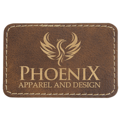 Adhesive Rectangle Leatherette Patches