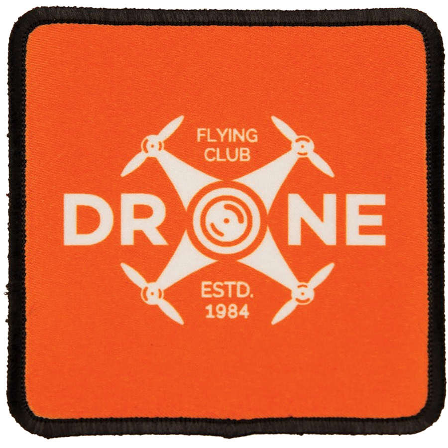 3" x 3" Square Sublimatable Patch with Adhesive & Black Border