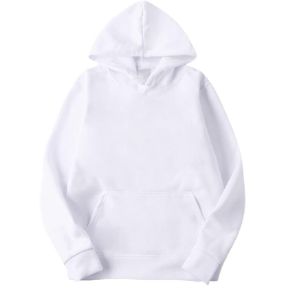 White 95% polyester sublimation hoodies