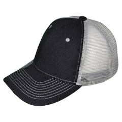 BLANK TRUCKER HATS - STRUCTURED MESH BK CAPS (COMPARE TO RICHARDSON TRUCKER HATS 112)