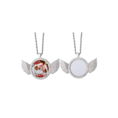 Sublimation Angel Wing Shape Necklace