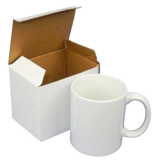11 oz. White Sublimatable Ceramic Mug with White Box