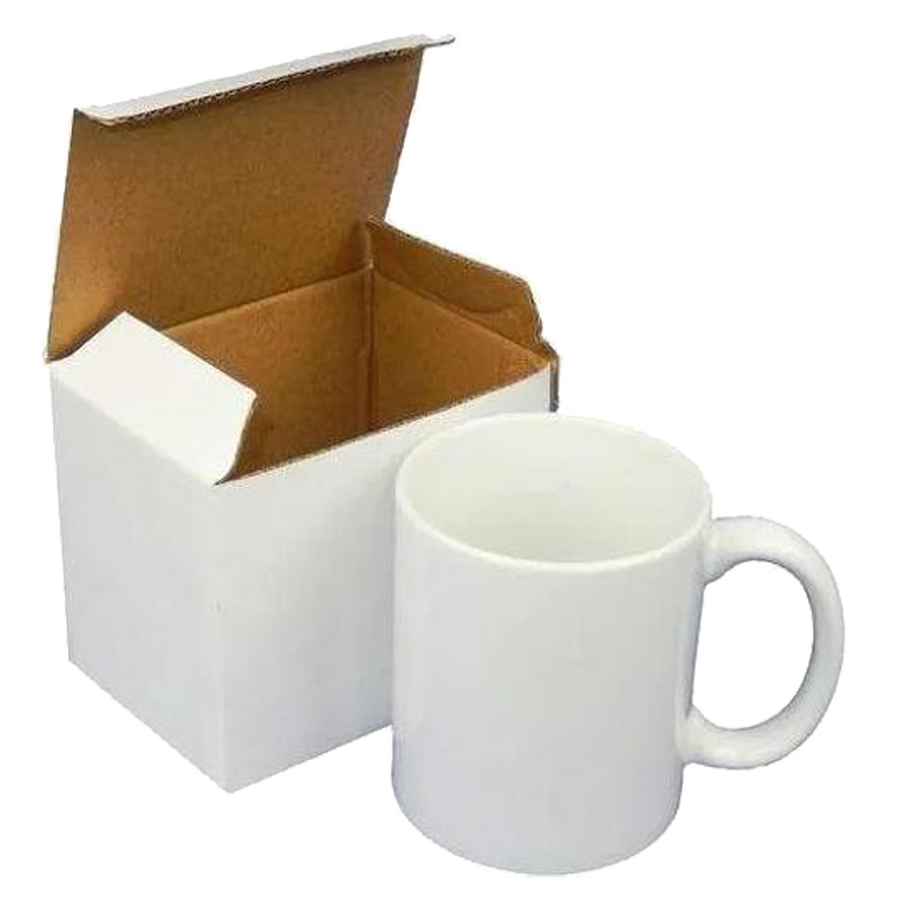 11 oz. White Sublimatable Ceramic Mug with White Box