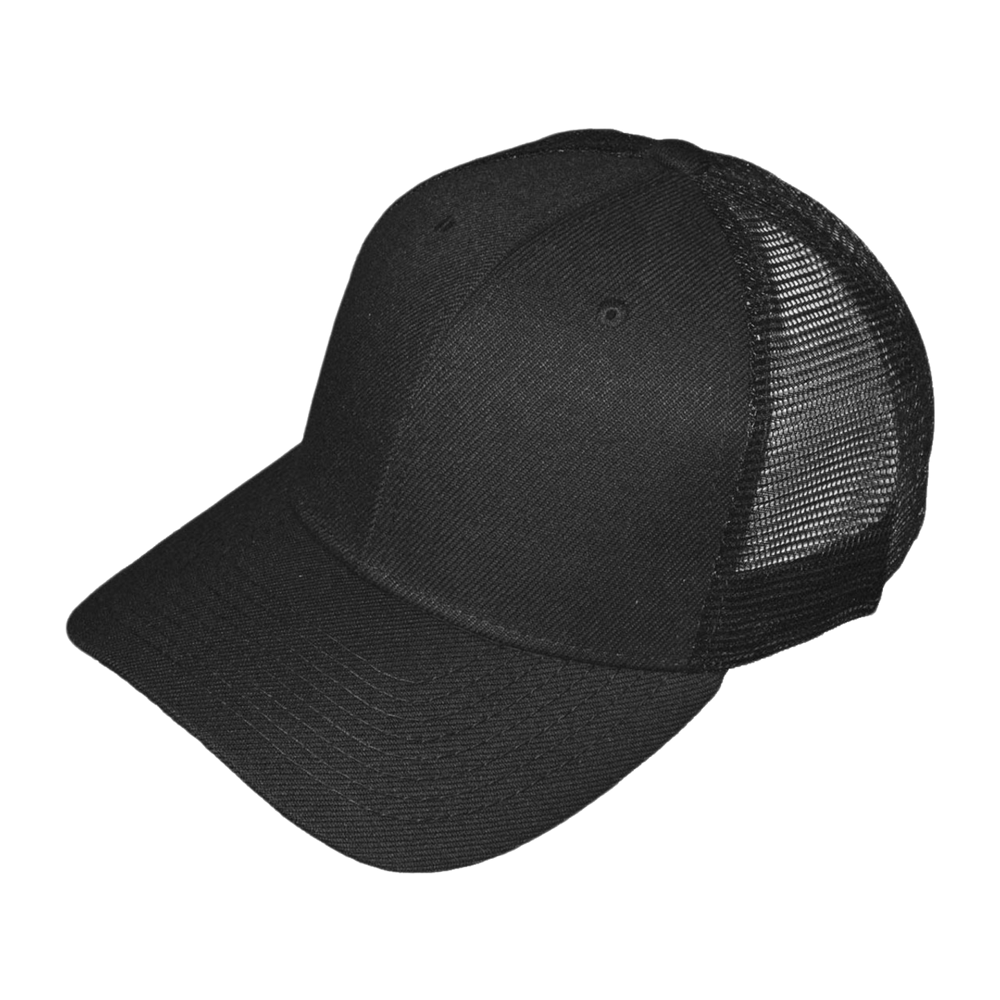 BLANK TRUCKER HATS - STRUCTURED MESH BK CAPS (COMPARE TO RICHARDSON TRUCKER HATS 112)