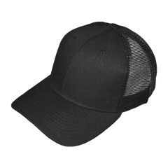 BLANK TRUCKER HATS - STRUCTURED MESH BK CAPS (COMPARE TO RICHARDSON TRUCKER HATS 112)