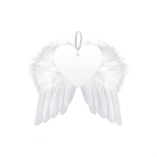 White Angel Wings Ornament