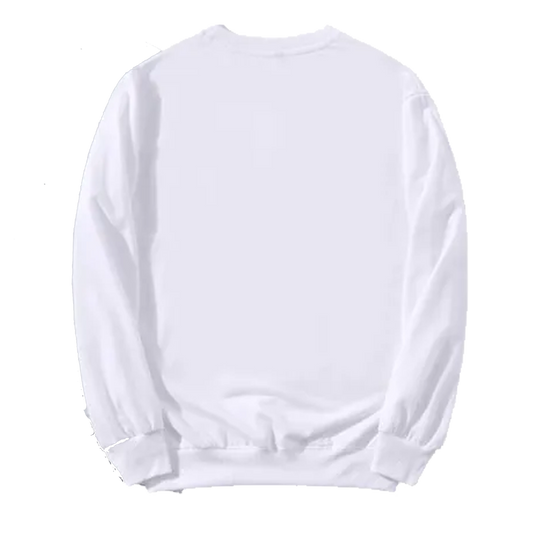 White 95% polyester sublimation sweatshirt