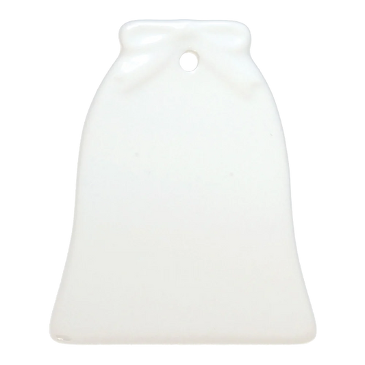 3" Bell Sublimation Ceramic Ornament with Hole