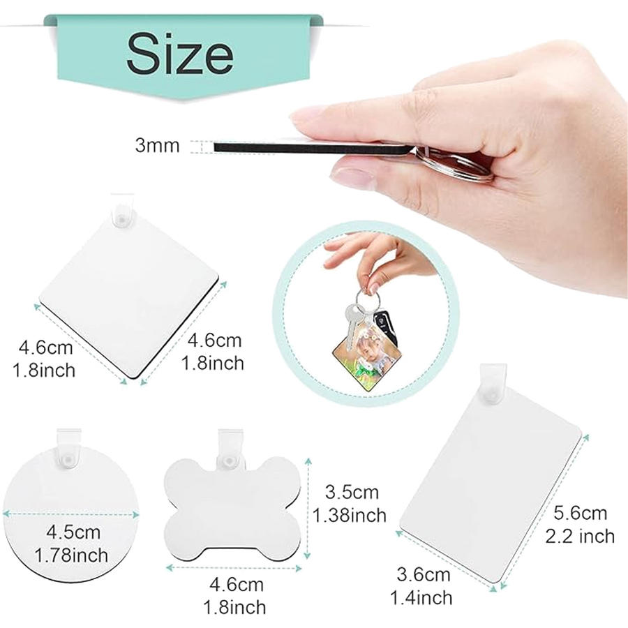 Sublimation Keychain Blanks