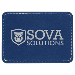 Adhesive Rectangle Leatherette Patches