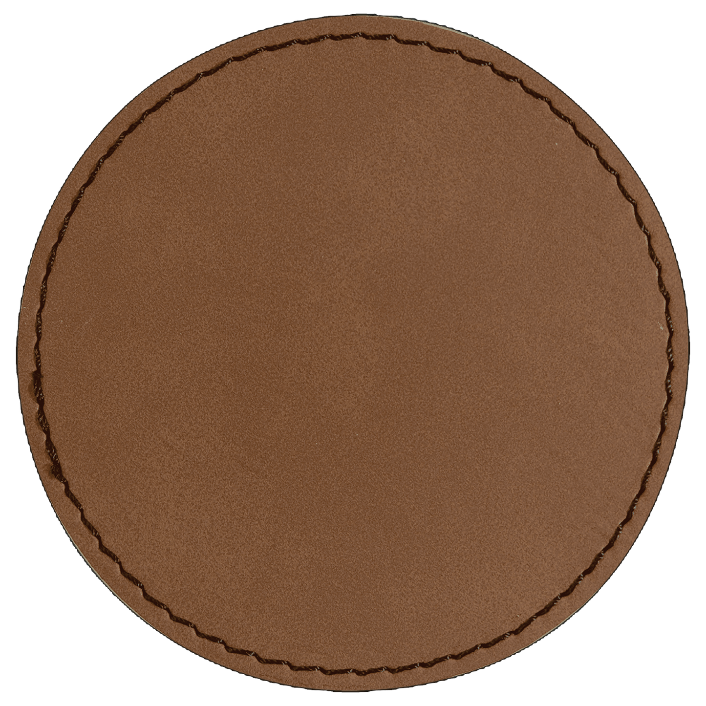 3" Round Laserable Leatherette