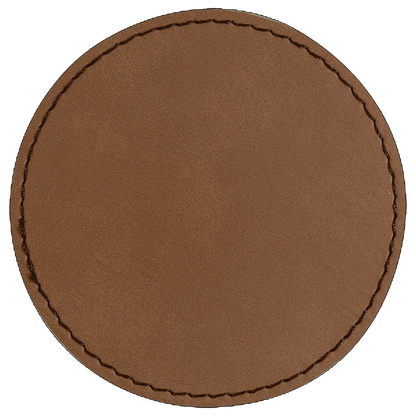 3" Round Laserable Leatherette