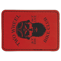 Adhesive Rectangle Leatherette Patches